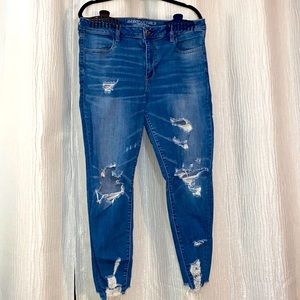 American eagle ripped denim